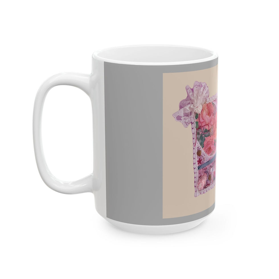 Thumbnail: Whimsical Floral Ceramic Mug - 11oz & 15oz