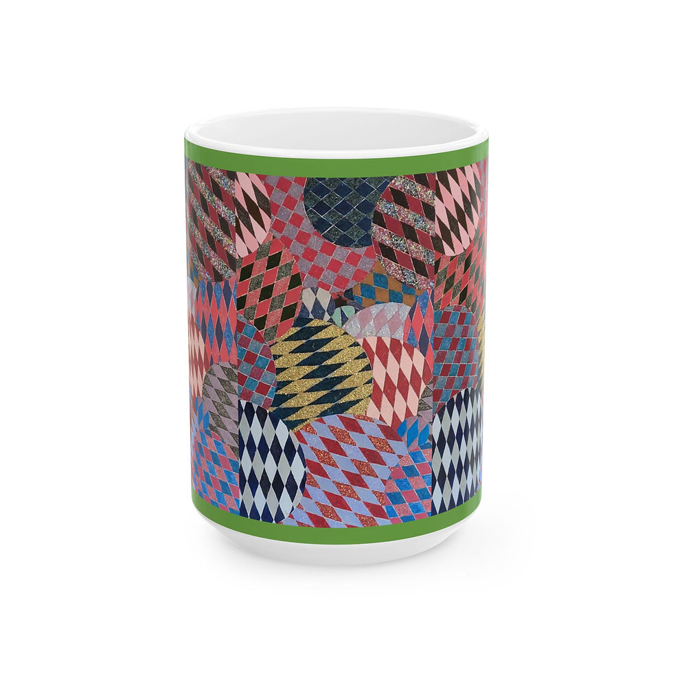 Thumbnail: Colorful Geometric Pattern Ceramic Mug - 11 oz & 15 oz