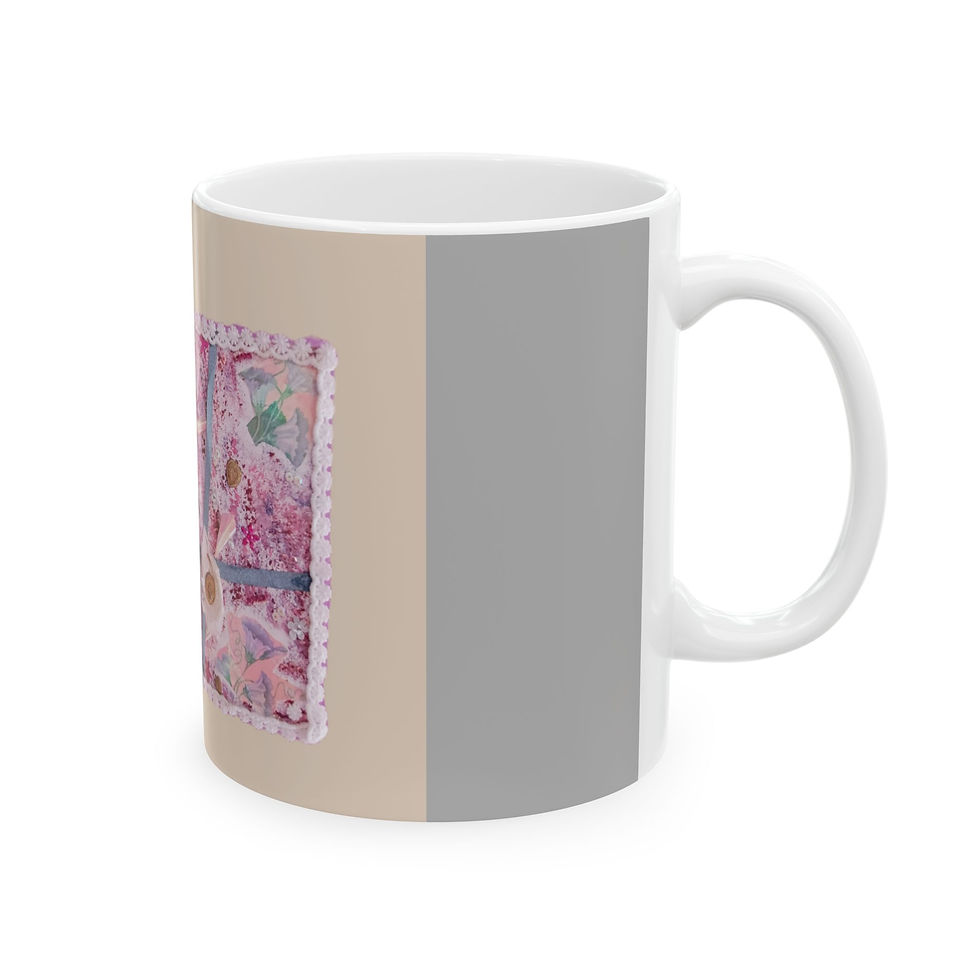 Thumbnail: Whimsical Floral Ceramic Mug - 11oz & 15oz