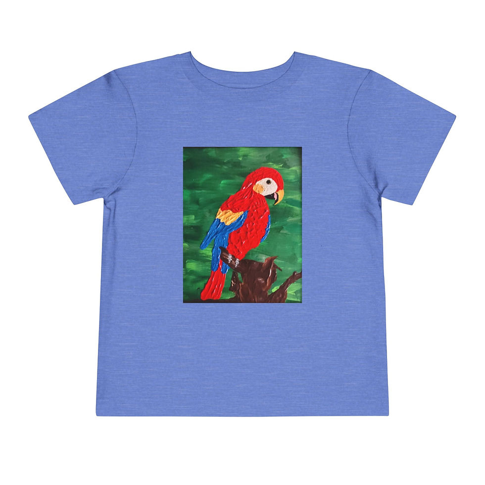 Thumbnail: Colorful Parrot Toddler Tee, Playful Wildlife Top, Birthday, Nature Inspired 