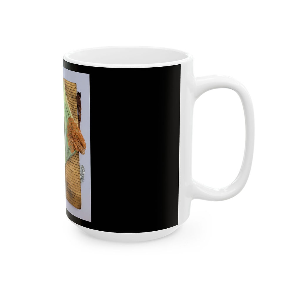 Thumbnail: Artistic Floral Ceramic Mug - Unique 11oz & 15oz Coffee Cup for Nature Lovers