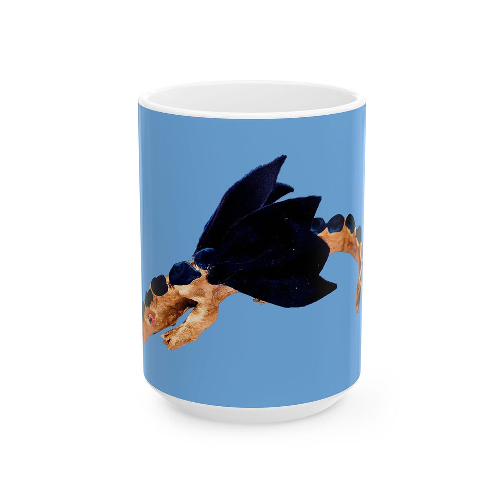 Thumbnail: Whimsical Dragon Ceramic Mug - Unique 11oz & 15oz Cup for Fantasy Lovers