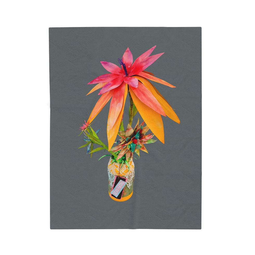 Thumbnail: Colorful Floral Blanket, Cozy Decor, Gift for Her, Birthday, Housewarming, Boho