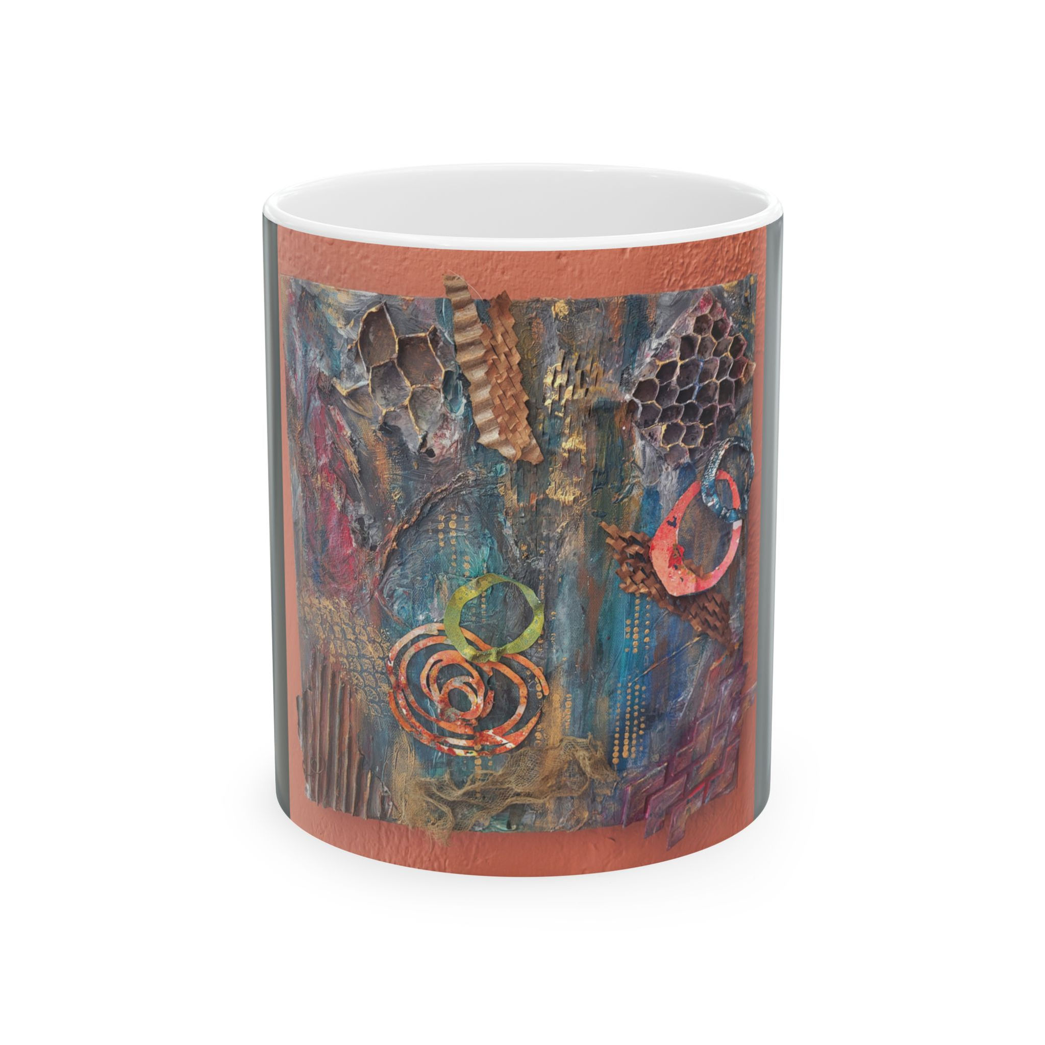 Artistic Ceramic Mug – Unique Textured Design for Home and Office