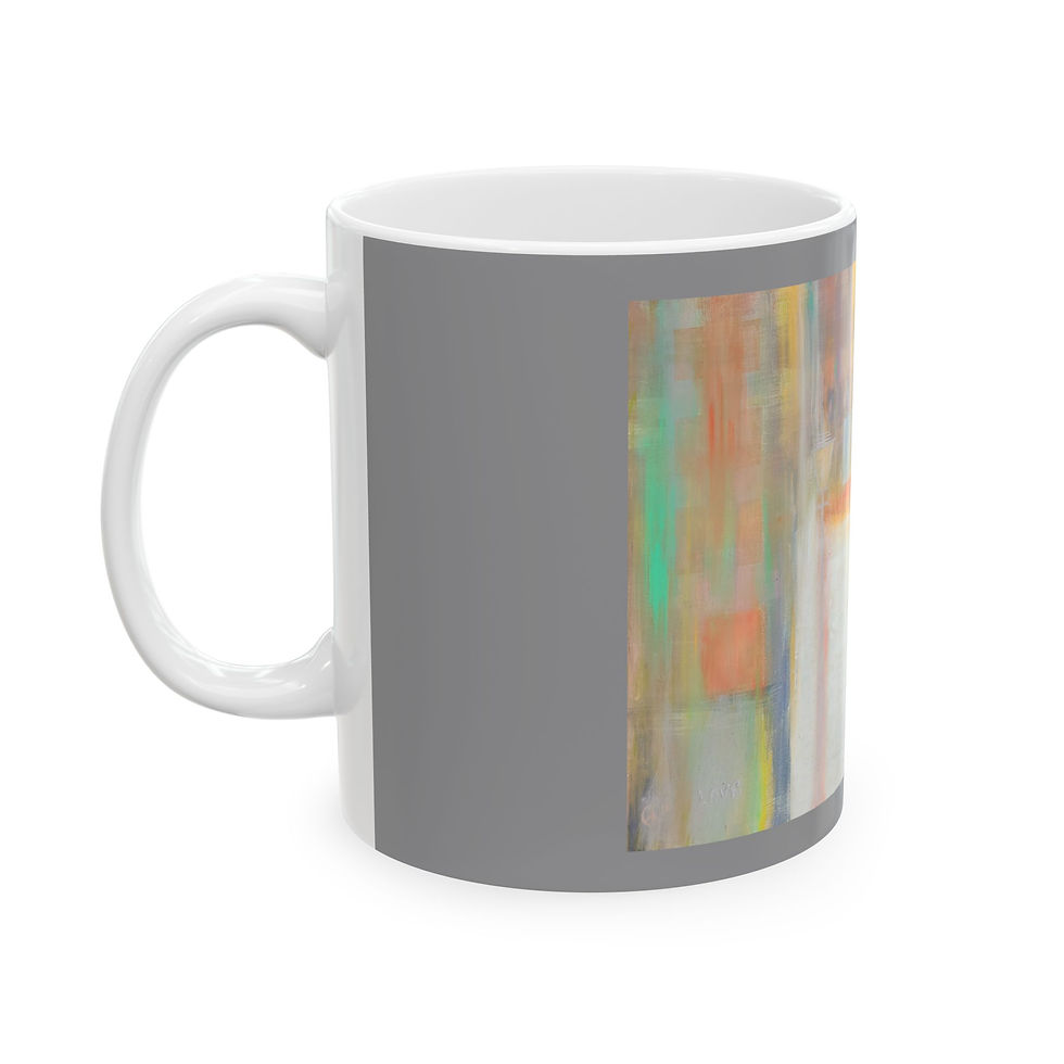 Thumbnail: Artistic Abstract Ceramic Mug - Perfect for Coffee Lovers