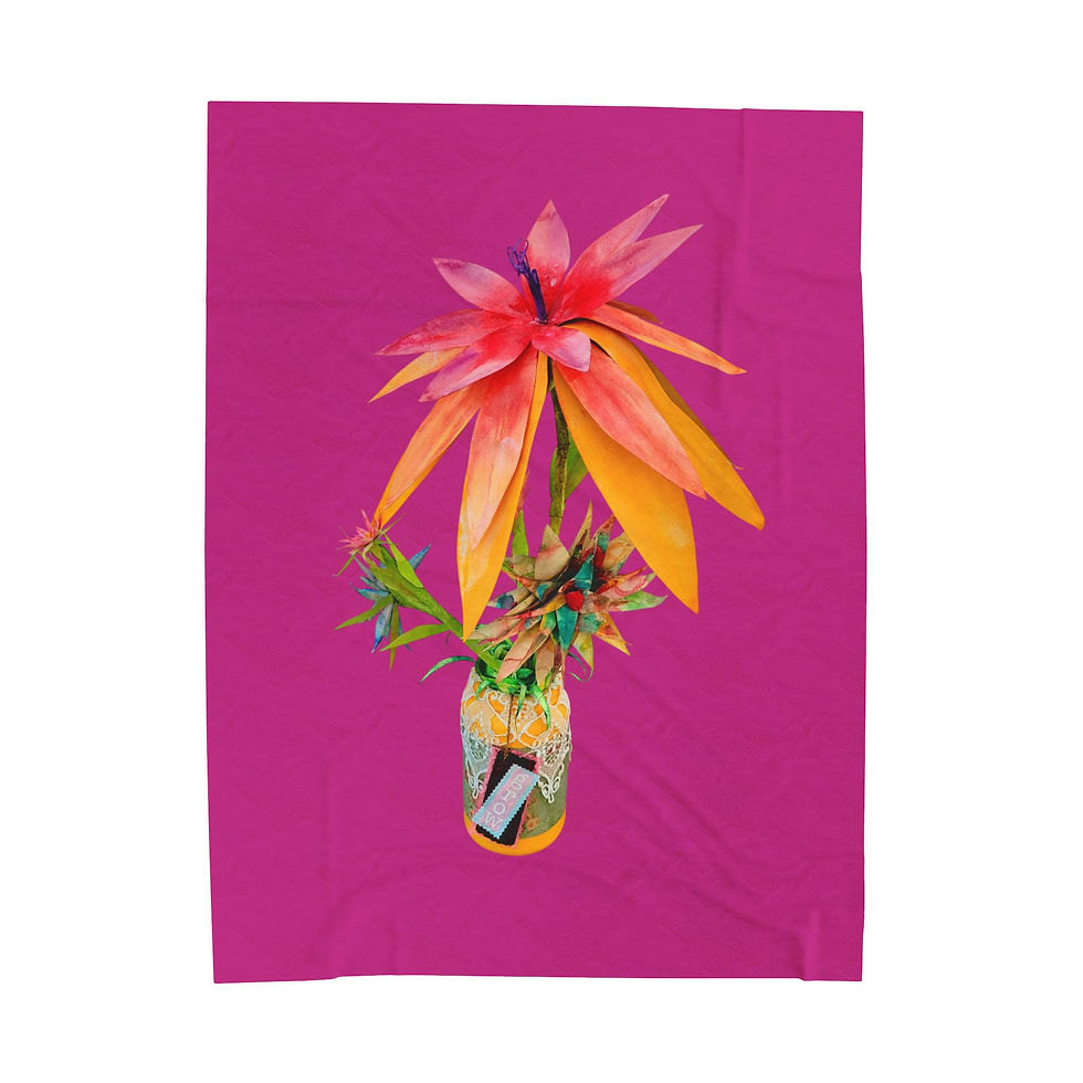 Thumbnail: Colorful Floral Blanket, Cozy Decor, Gift for Her, Birthday, Housewarming, Boho