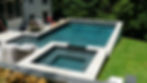 pool and spa built on a hill