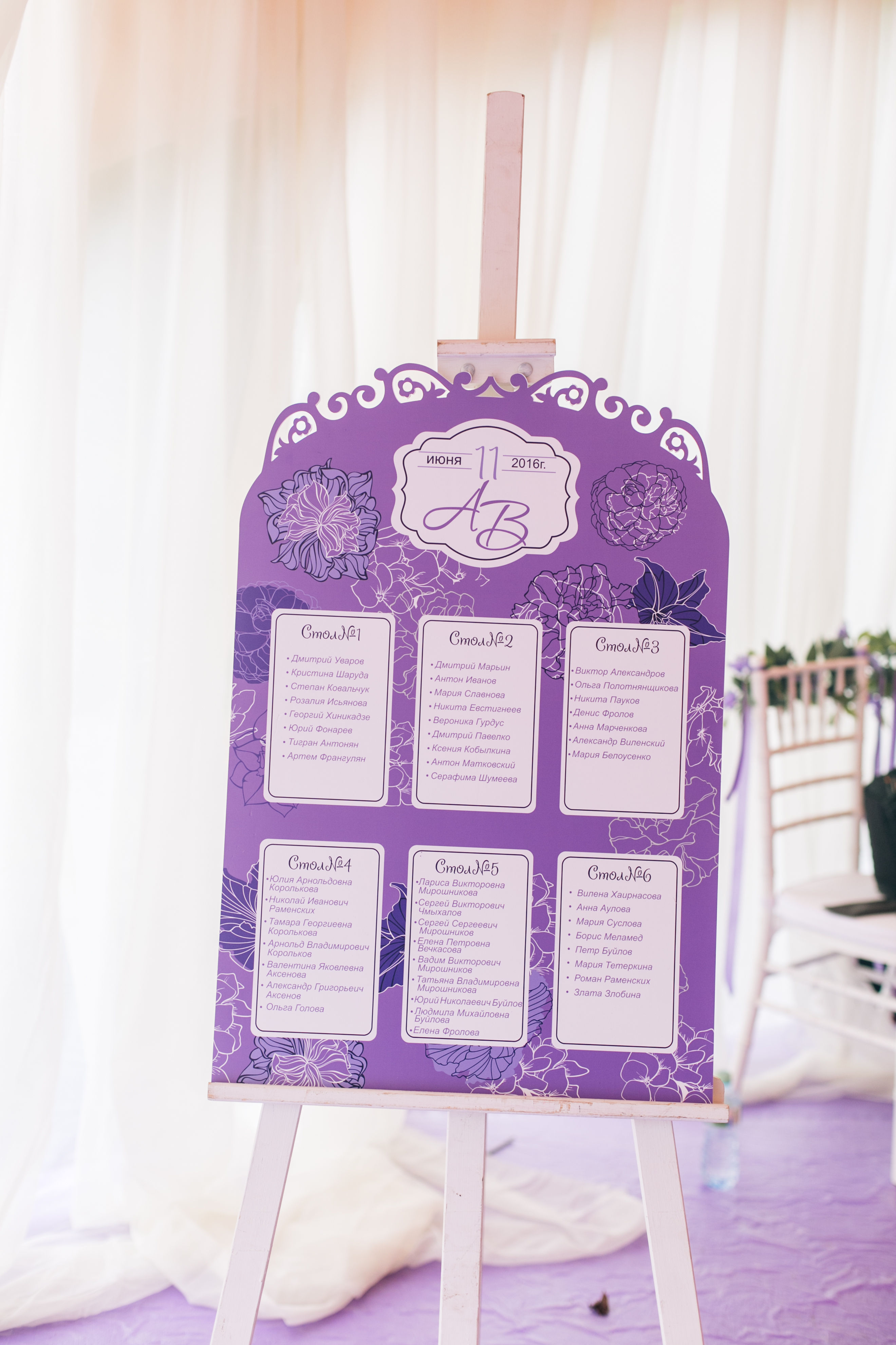 Схема рассадки Моне