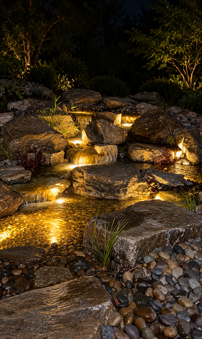 Pondless water with lighting package in Ramcho Belago, Moreno Valley, California