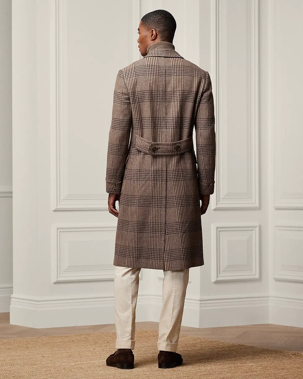 Thumbnail: Purple Label - Handmade Plaid Wool Topcoat