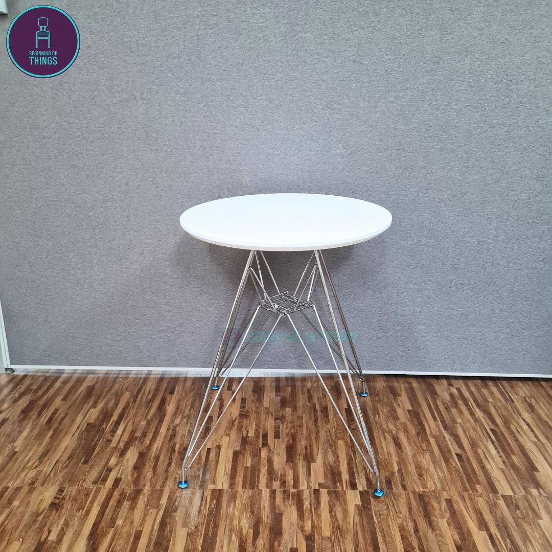 Restaurant Dining Table 60cm Round with Silver Leg