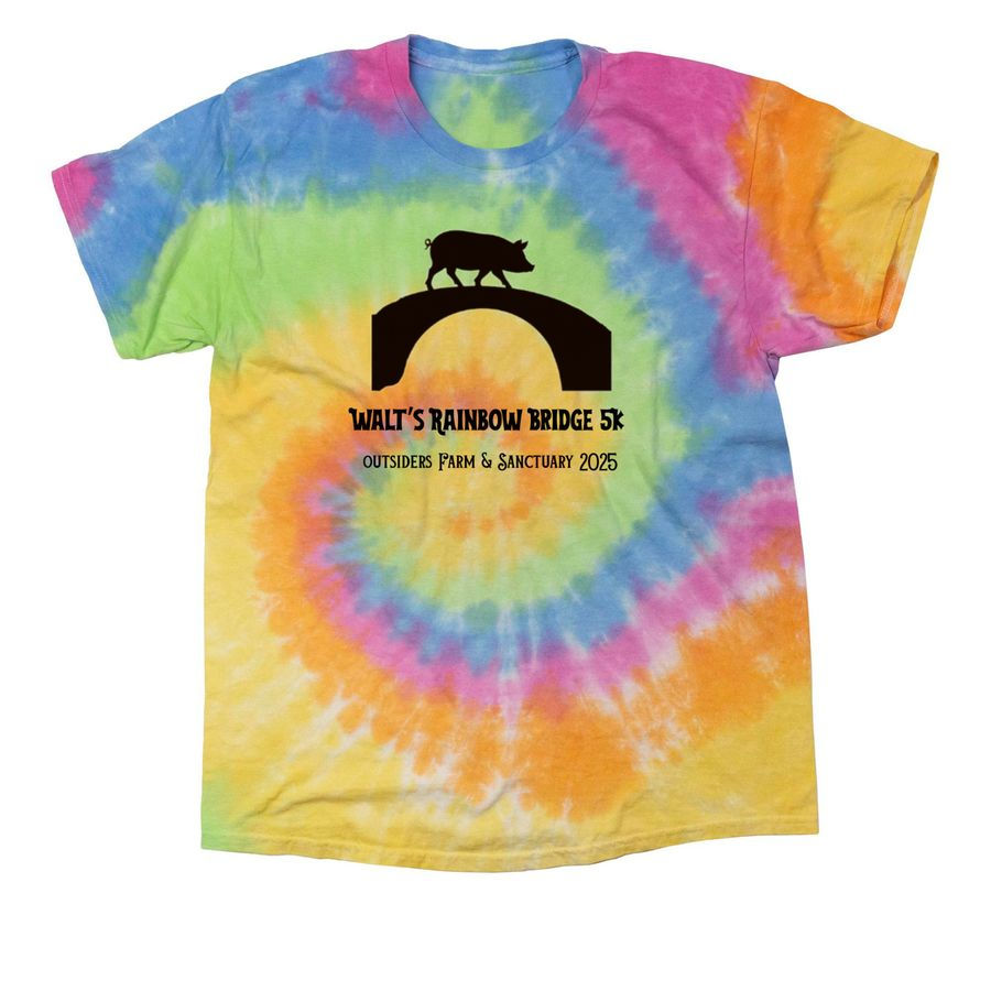 Walt's rainbow bridge 5k tie-dyed tee