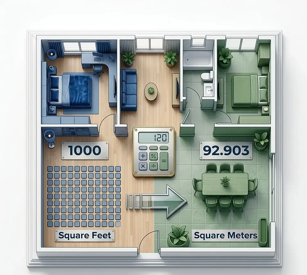 1000 Square Feet to Square Meters