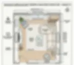 10x15 living room layout plan with sofa, TV, and furniture placement
