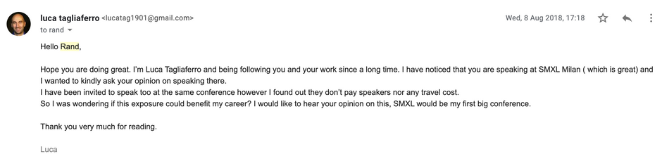 Luca's email to Rand