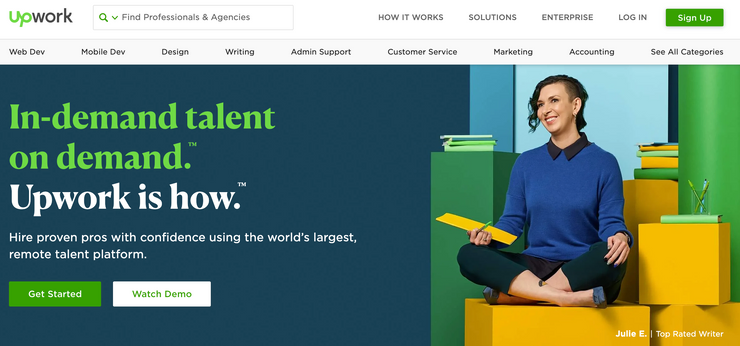 upwork home page