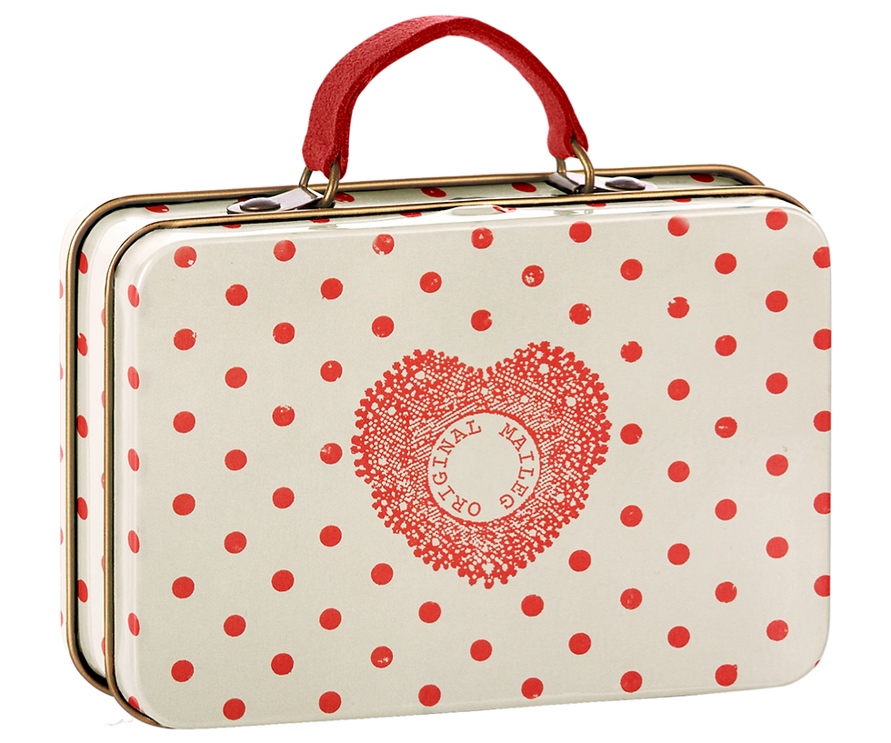 Metall - Koffer mit Punkten - Corall