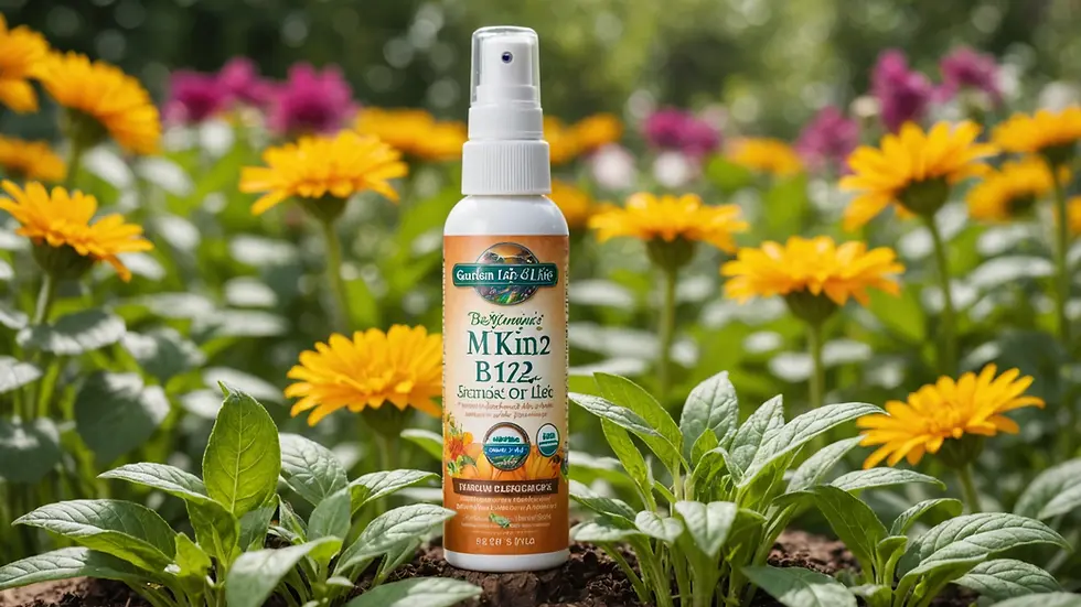 Close-up view of Garden of Life mykind Organics B12 Spray