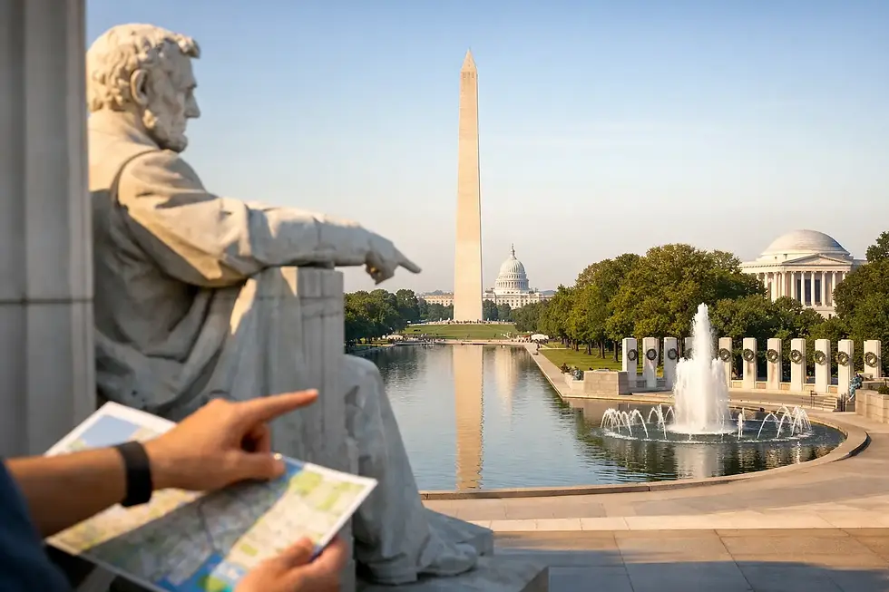Guided Washington Memorials Route for First Visits
