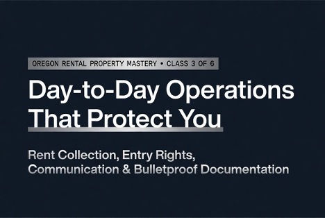 Day-to-Day Operations That Protect You - Rent Collection, Entry Rights, Communication & Bulletproof Documentation