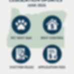 An infographic-style image showing Oregon landlord legislation updates in June 2025. Include icons representing key bills such as pet rent bans, rent control, eviction rules, and application fee changes. Use a clean, professional layout with a map of Oregon in the background and legislative icons overlayed.