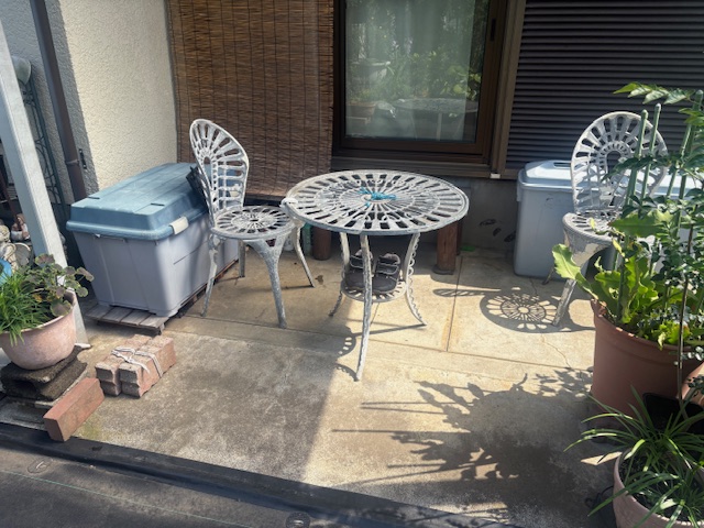 藤沢市の外構工事（デッキ造作）施工前の様子