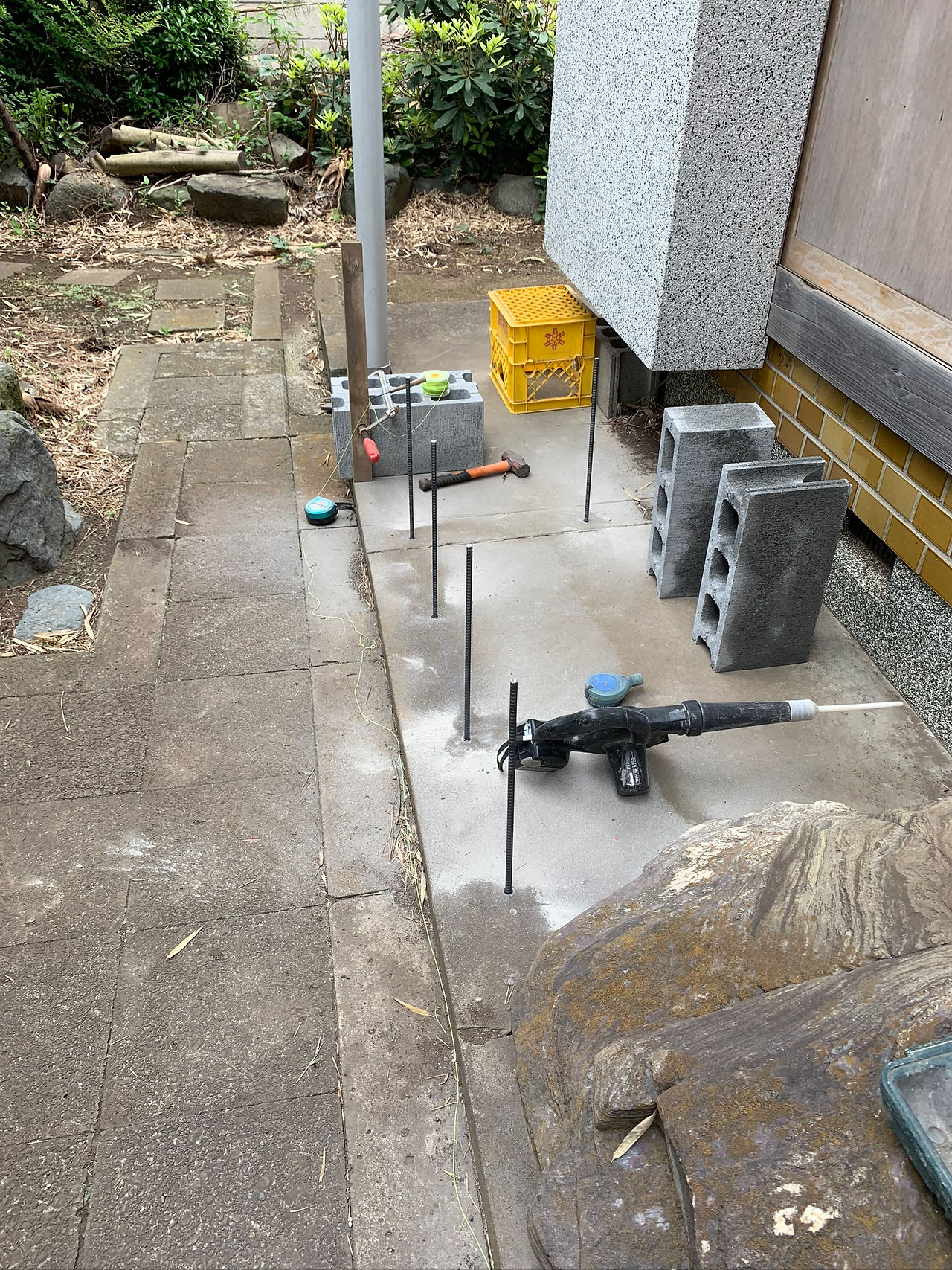 増築施工中(基礎)_横浜市泉区