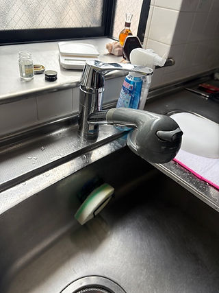 キッチン水栓取替え施工前_藤沢市
