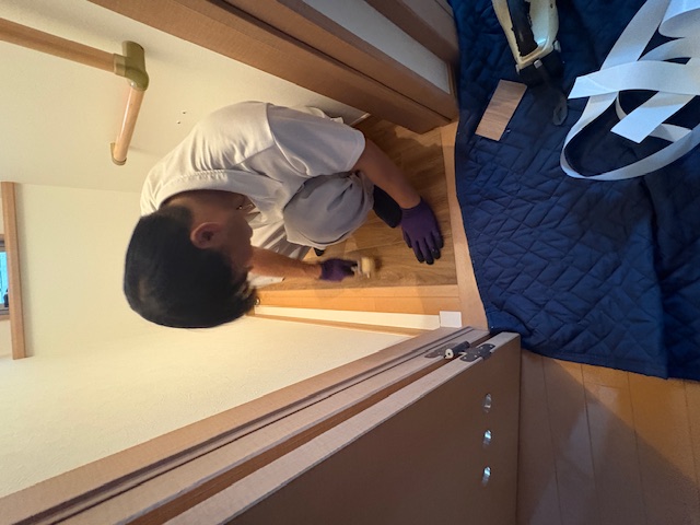 藤沢市のリフォーム、トイレ改修施工中の様子