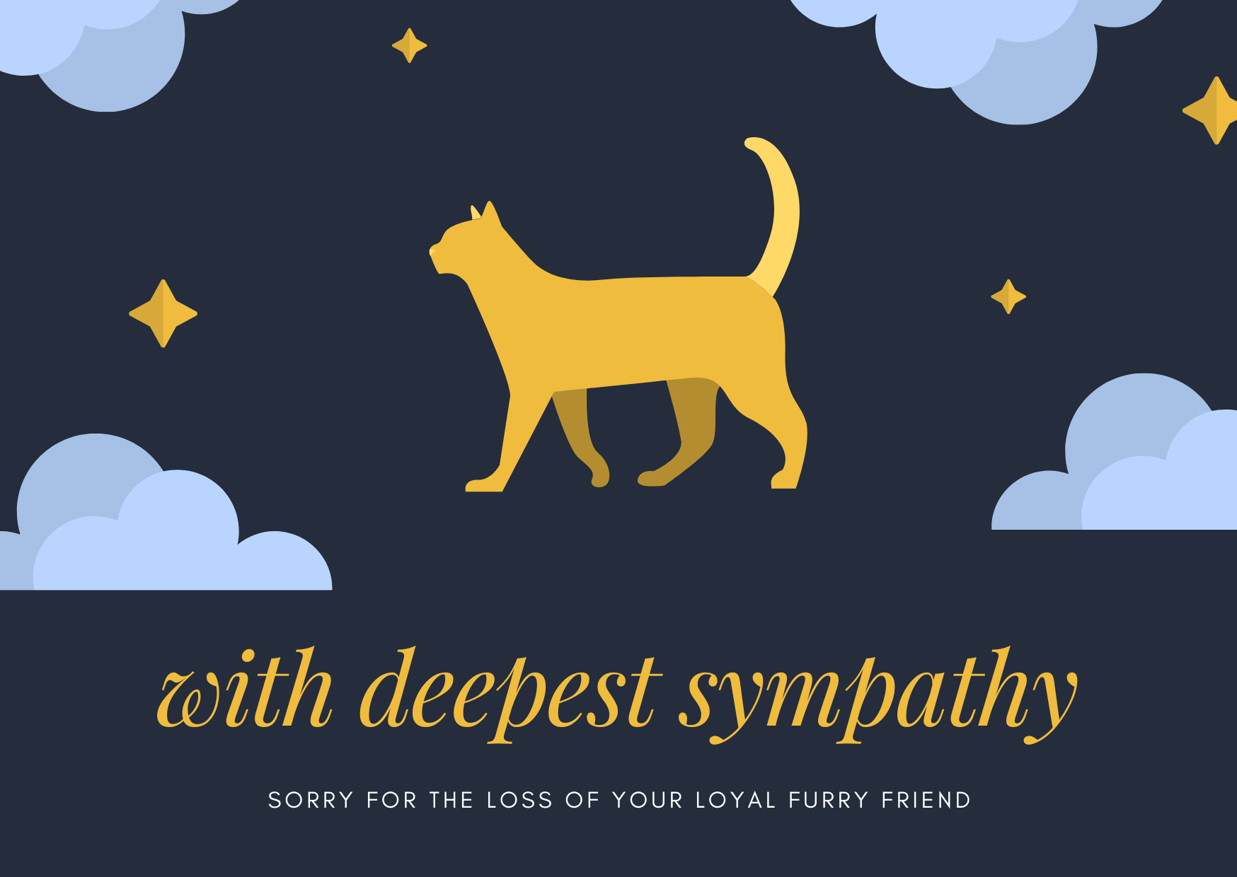 Sympathy pet e-card