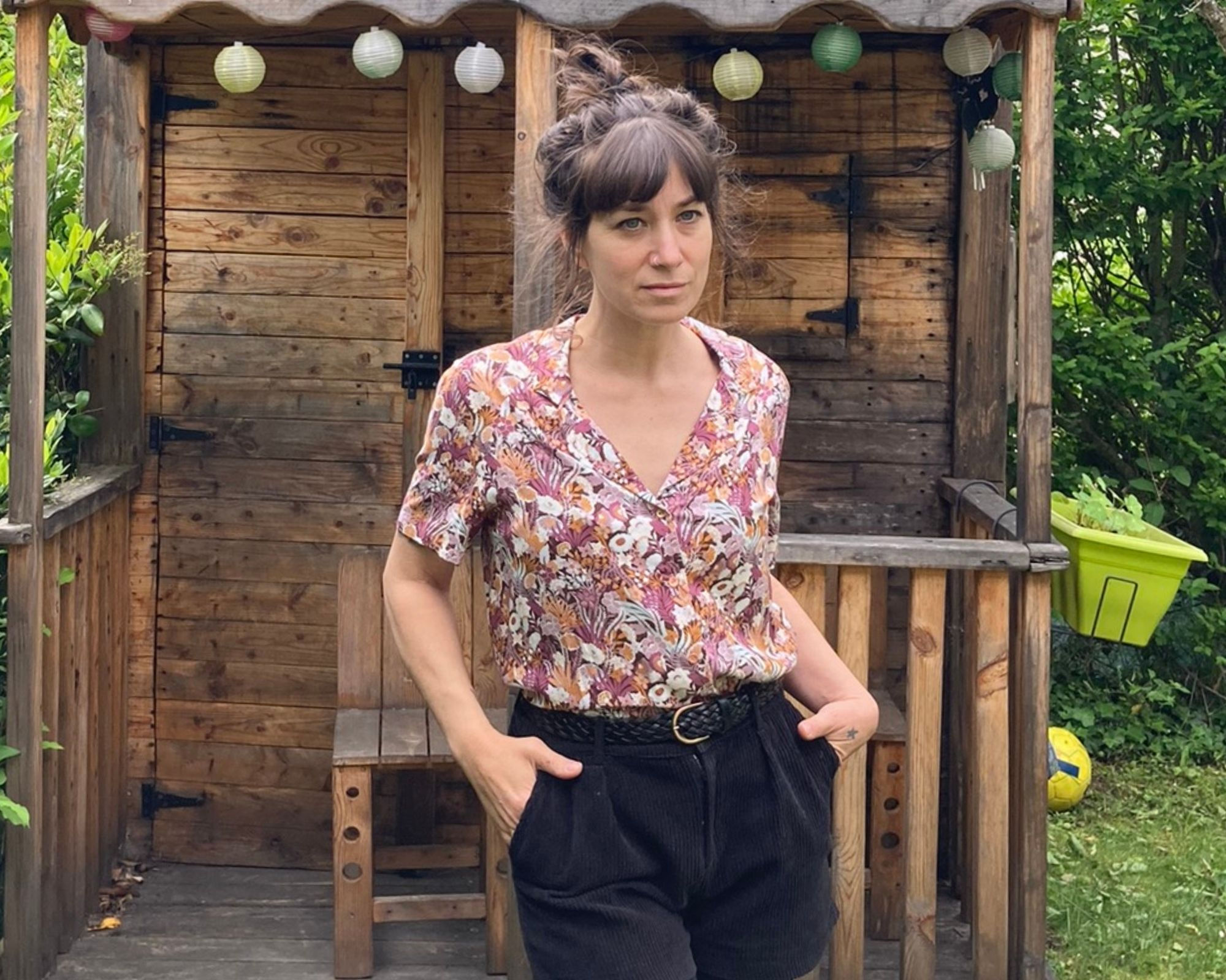 Chemise champs fleuris