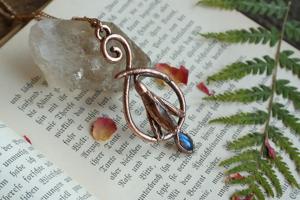 Thumbnail: Snowdrop necklace ❋ with labradorite