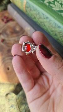 Thumbnail: Silver ring with garnet