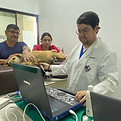 Electrocardiograma a un perro en consulta en Tamux