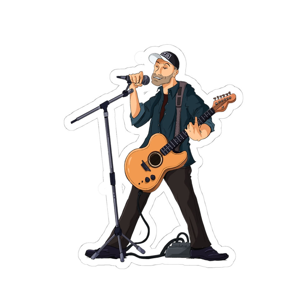 Thumbnail: Patrick Jaouen Kiss-Cut Sticker - Perfect for Music Lovers and Fans