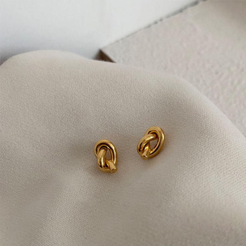 Thumbnail: Endless Knot Stud Earrings