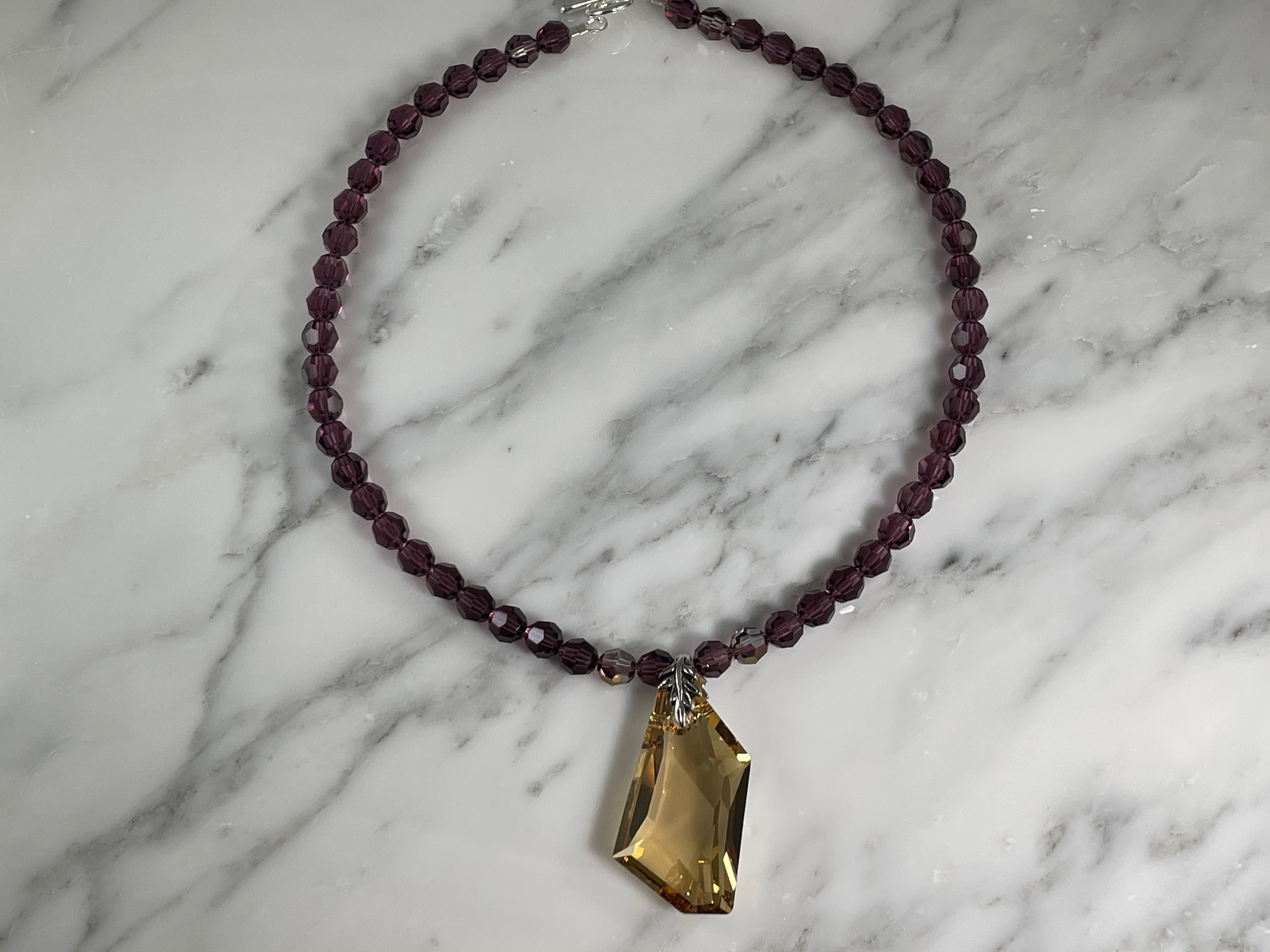 Amethyst Swarovski Necklace