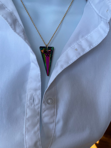 関送込 OHTNYC SPIKE NECKLACE WITH SWAROVSKI CRYSTAL gold-spike-necklace-with-