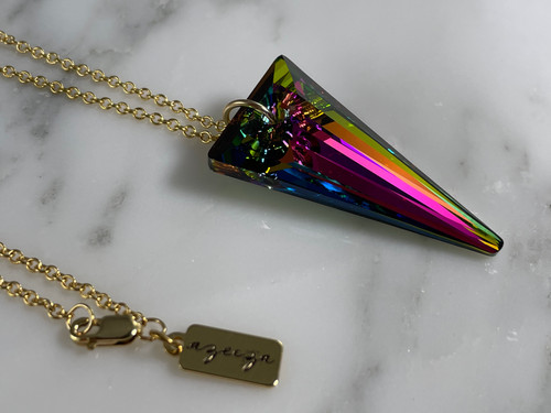 関送込 OHTNYC SPIKE NECKLACE WITH SWAROVSKI CRYSTAL SPIKE NECKLACE WITH SWAROVSKI CRYSTAL – OHTNYC