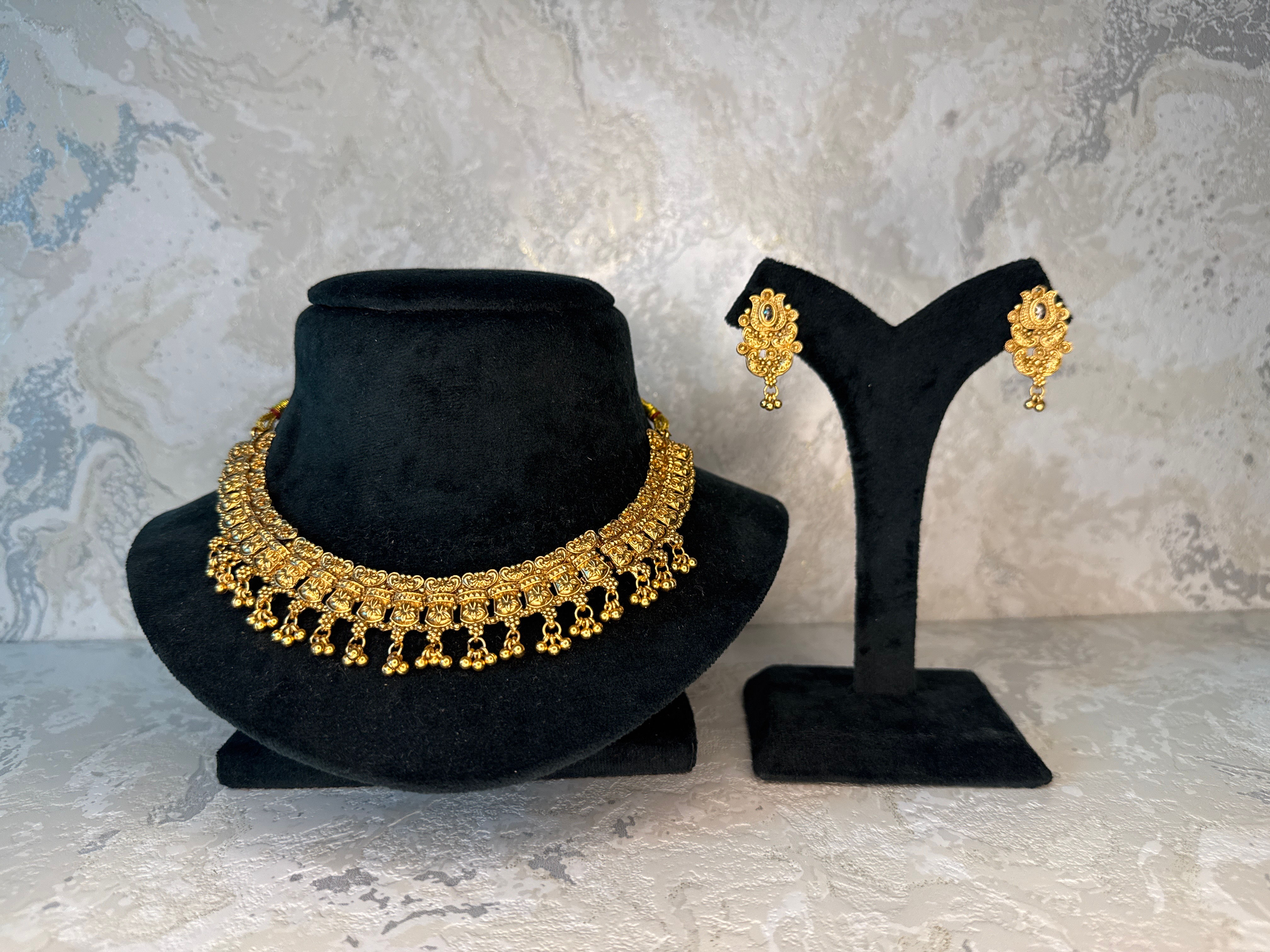 Gold Plated Set (Necklace+Earrings) - 201