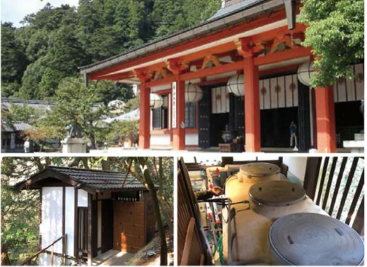 鞍馬寺のエコノワの設置の様子