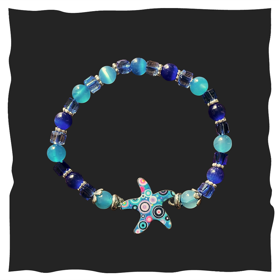 Armband blau mit Seestern