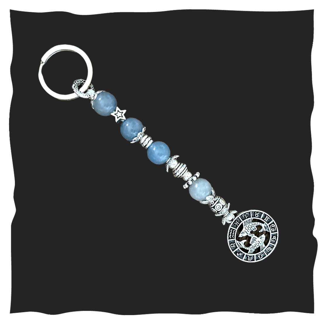 Schlüsselanhänger mit Sternzeichen Fische 