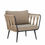 Thumbnail: Pavone Lounge Chair, Mocha, Metal