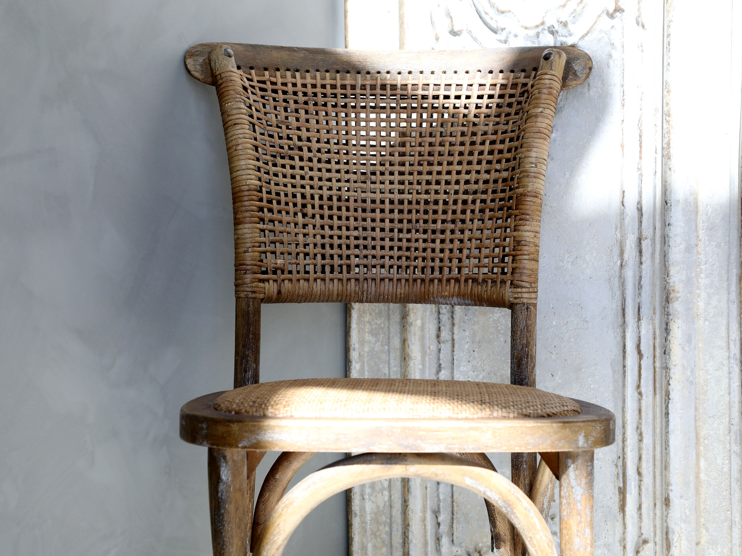 French Chair with wicker seat