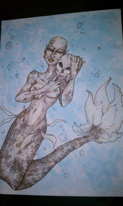 watercolor and markers