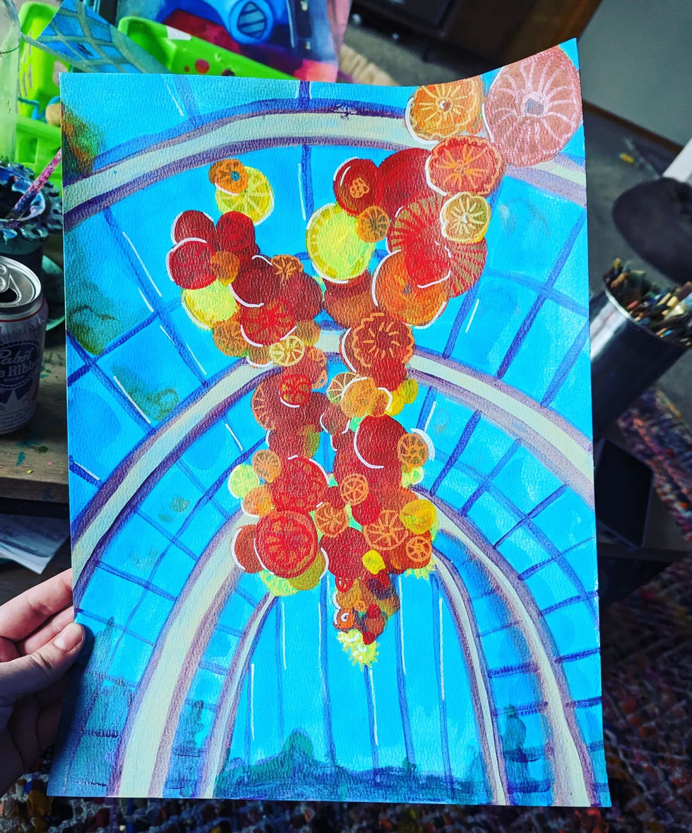 Chihuly art painting