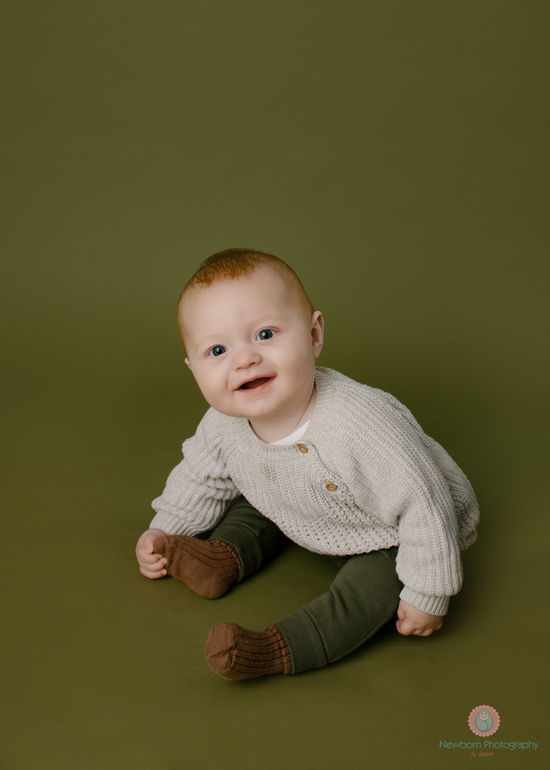 Candid studio portrait of an older child in Bristol, showcasing natural light and playful expressions.