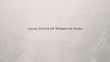 Legal Status Of Women In India