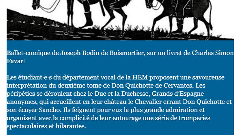 HEM - Opéra - Don Quichotte chez la Duchesse - J.B. de Boismortier